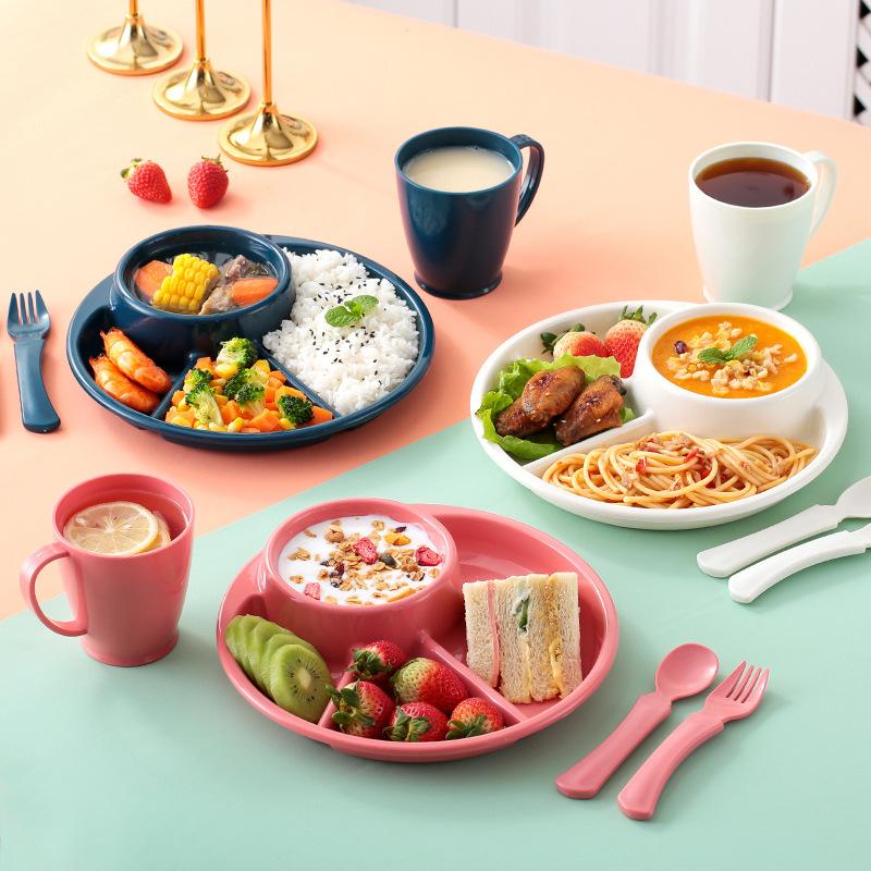 ถาดอาหาร 3 ช่องแยก สำหรับอาหารเช้าและขนม